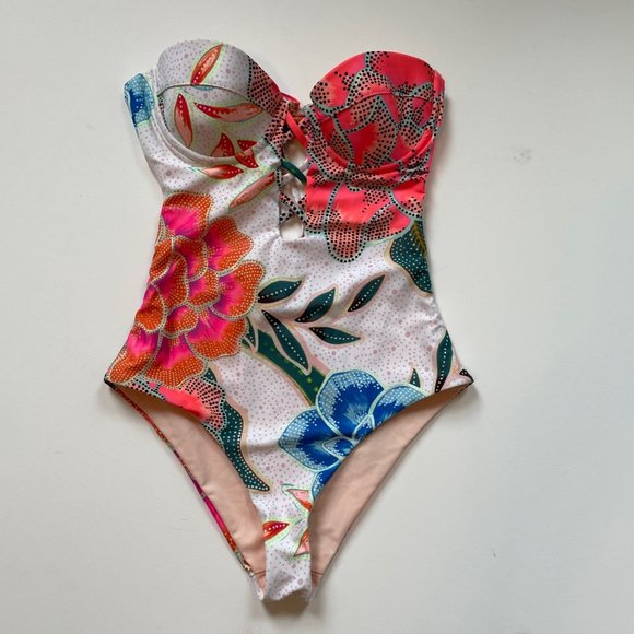 NEW Mara Hoffman Arcadia Floral Convertible One-Piece Swimsuit – Size S - Picture 5 of 7